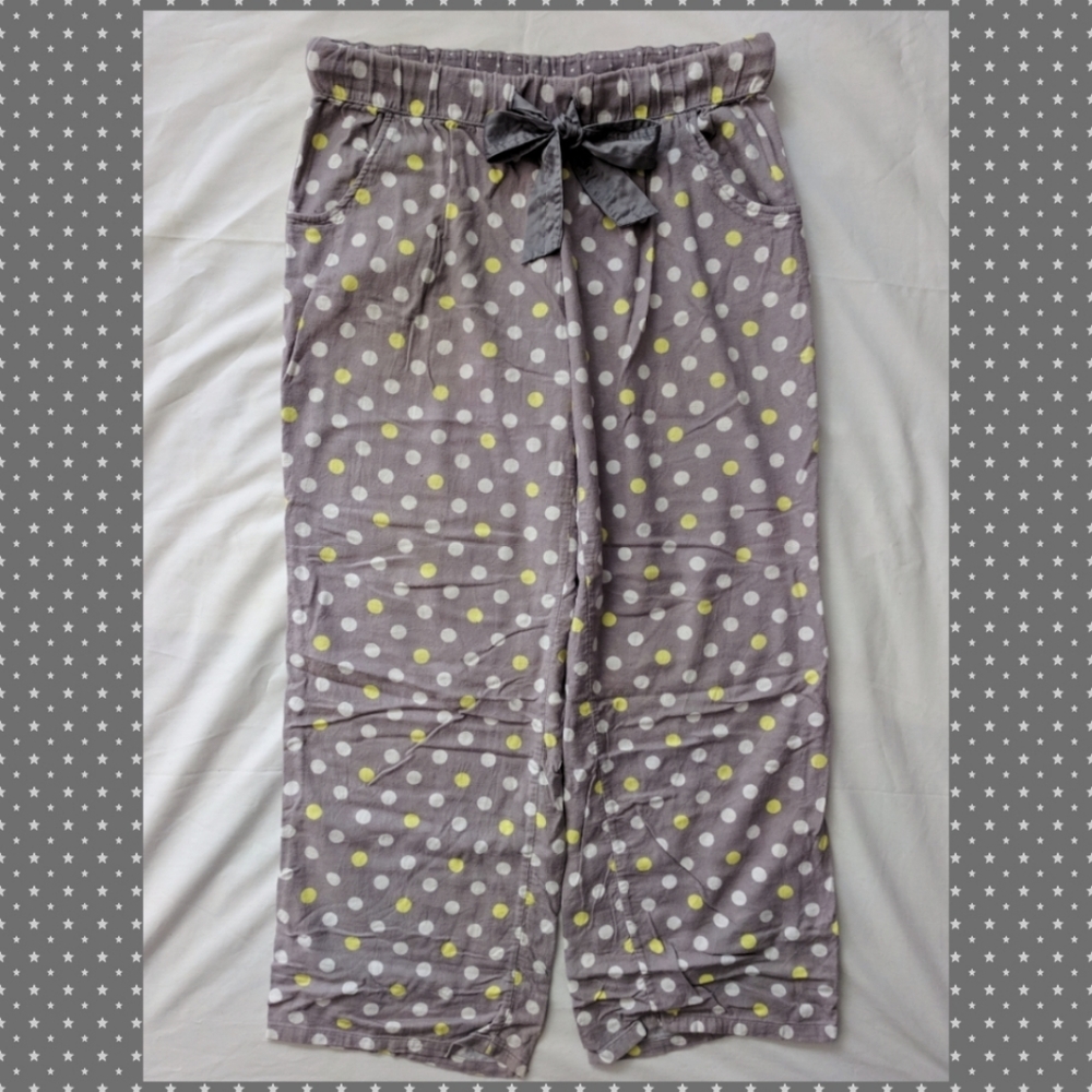 Sonoma Polka Dot Grey Ribbon Pajama Bottoms